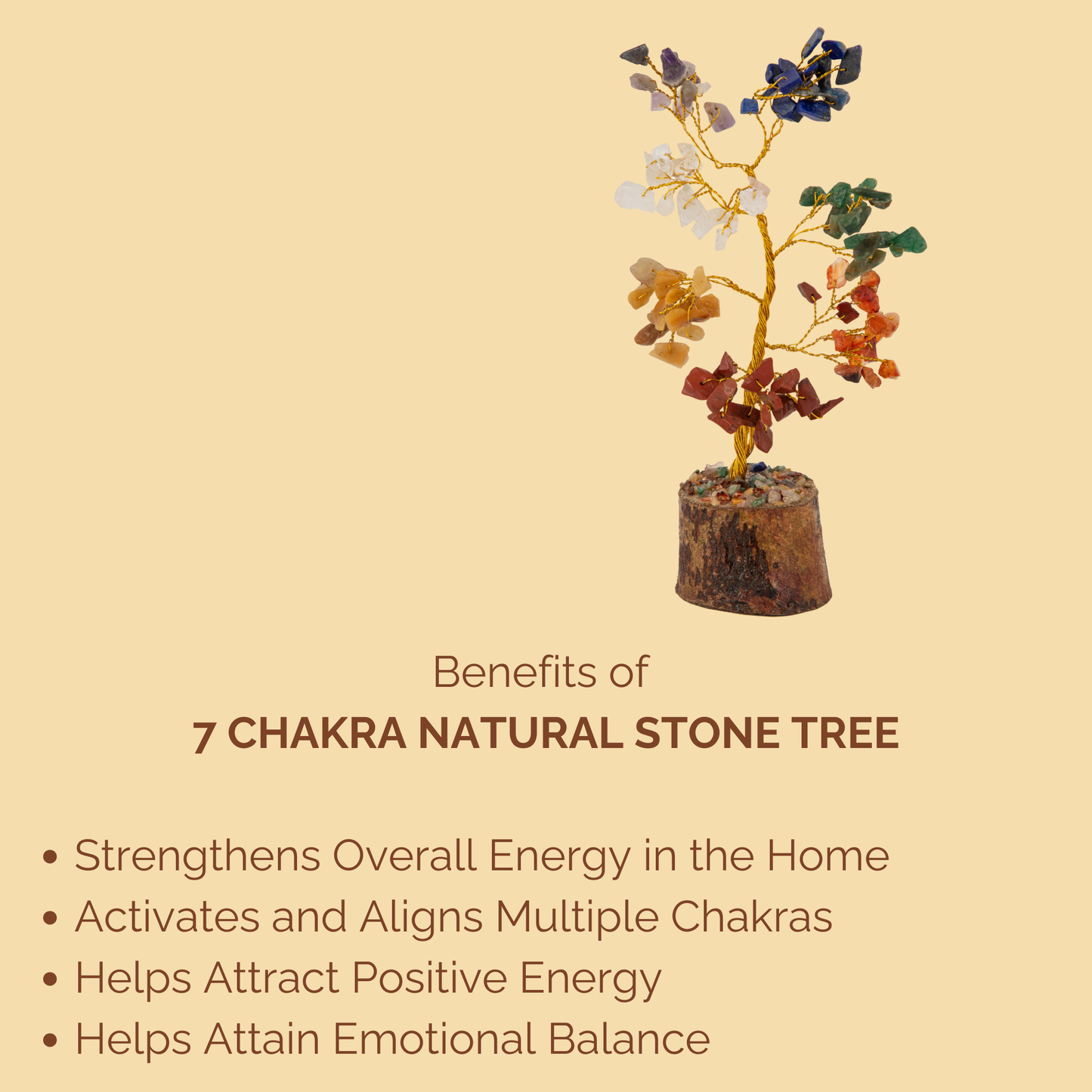 7 Chakra Natural Stone Tree