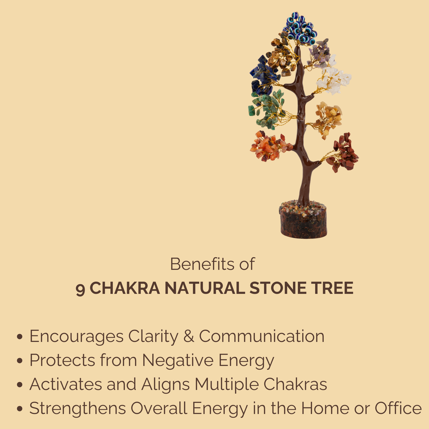9 Chakra Natural Stone Tree