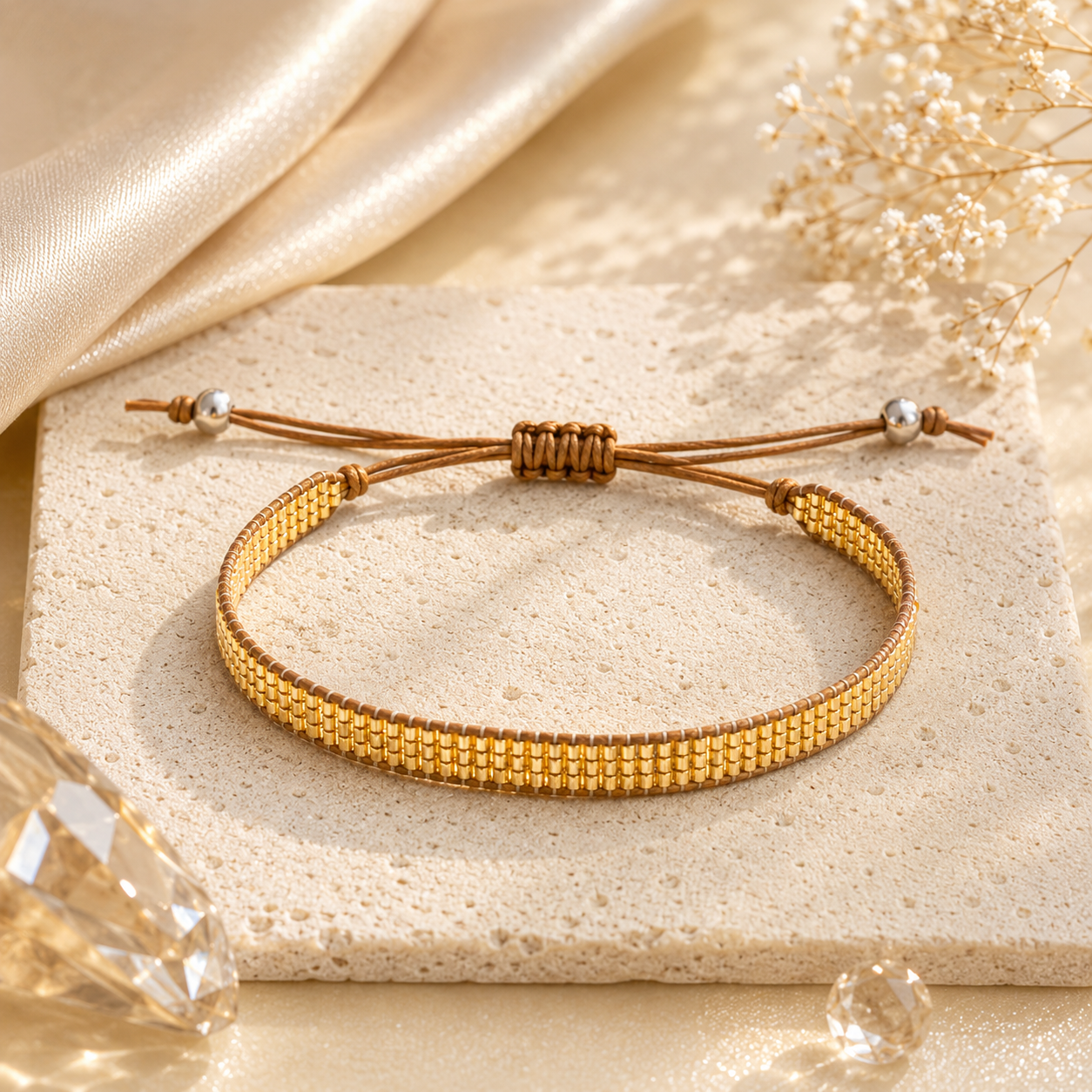 Adjustable Beaded Bracelet for Women