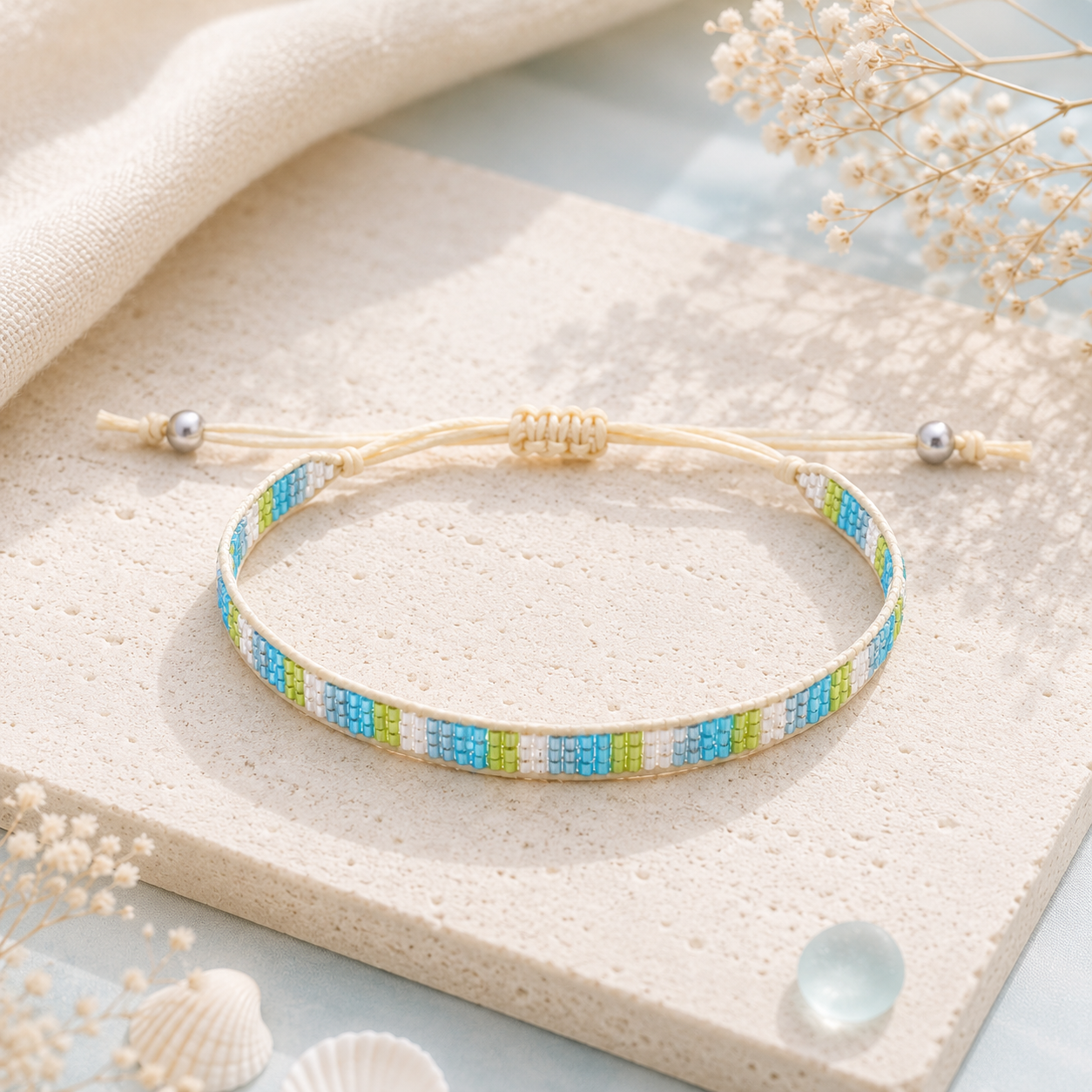 Adjustable Beaded Bracelet for Women