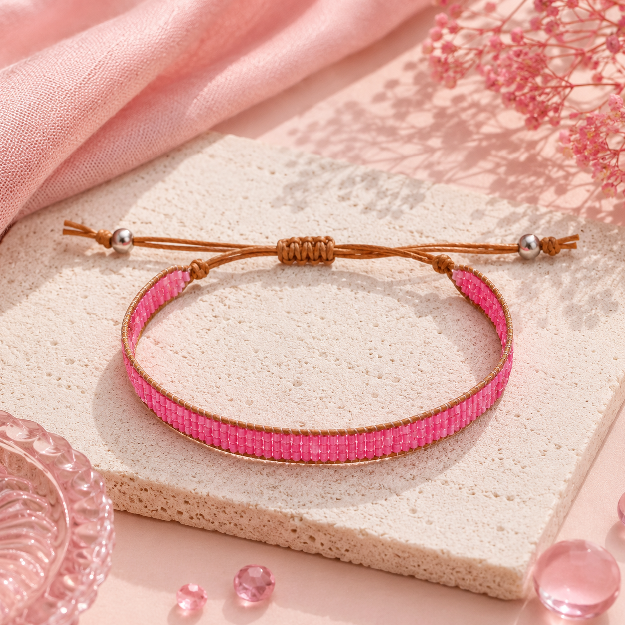 Adjustable Beaded Bracelet for Women