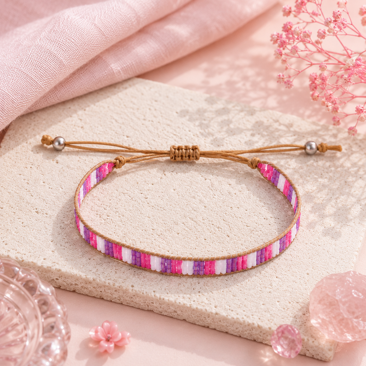 Adjustable Beaded Bracelet for Women