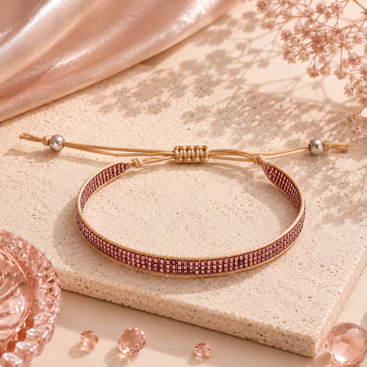 Adjustable Beaded Bracelet for Women