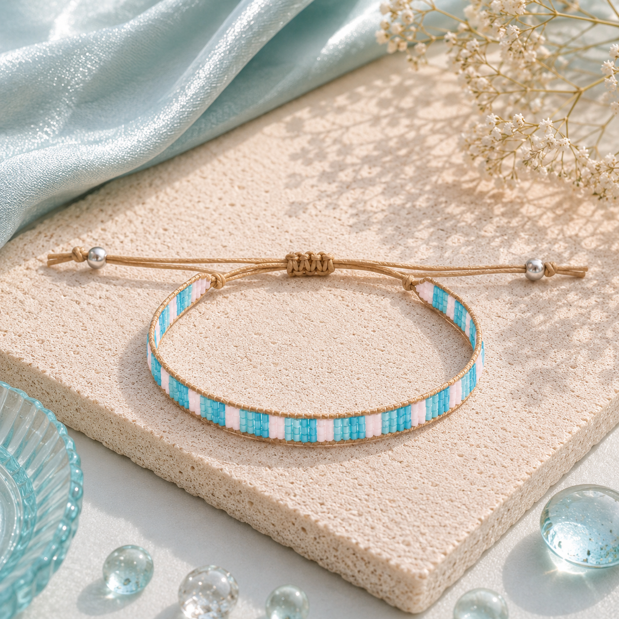 Adjustable Beaded Bracelet for Women