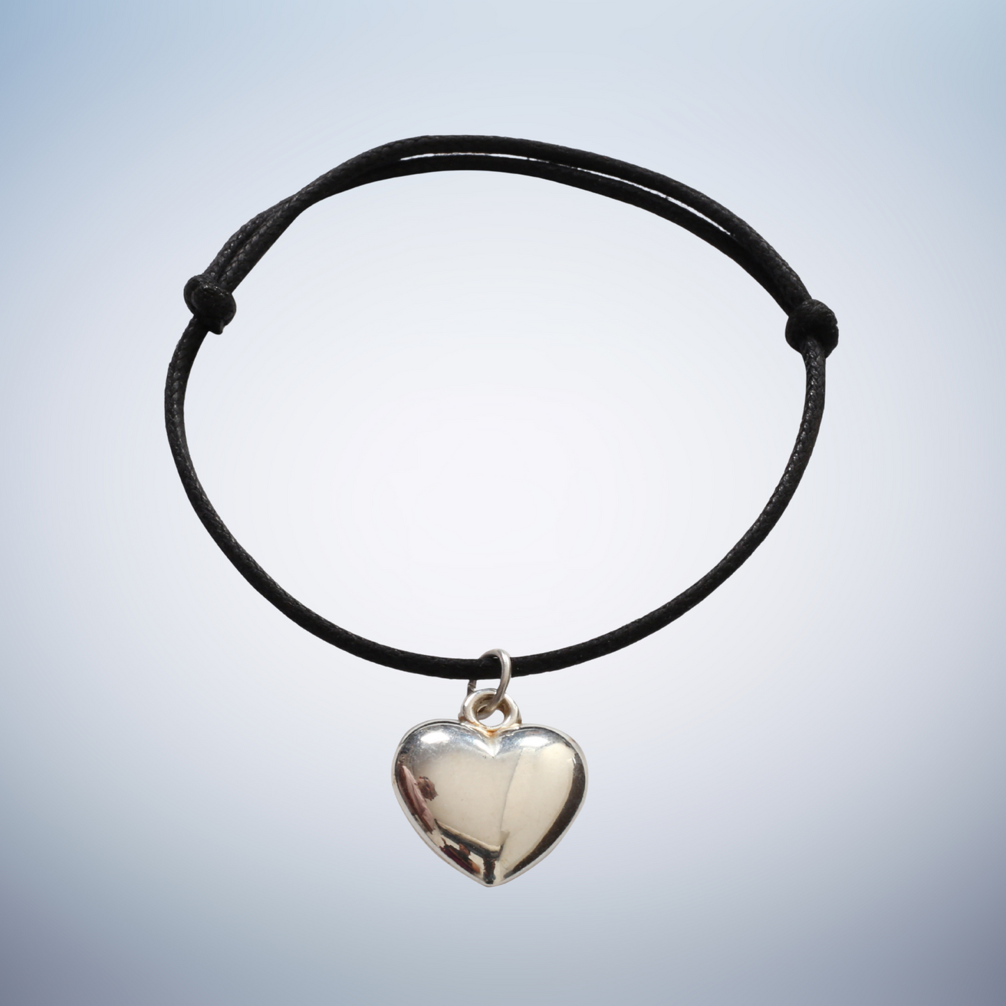 Adjustable Bracelet with Silver Heart Pendant