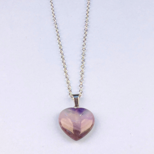Amethyst Heart Pendant Necklace