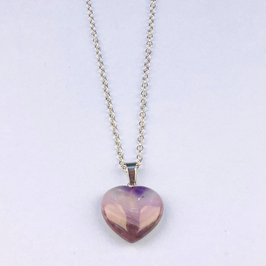 Amethyst Heart Pendant Necklace