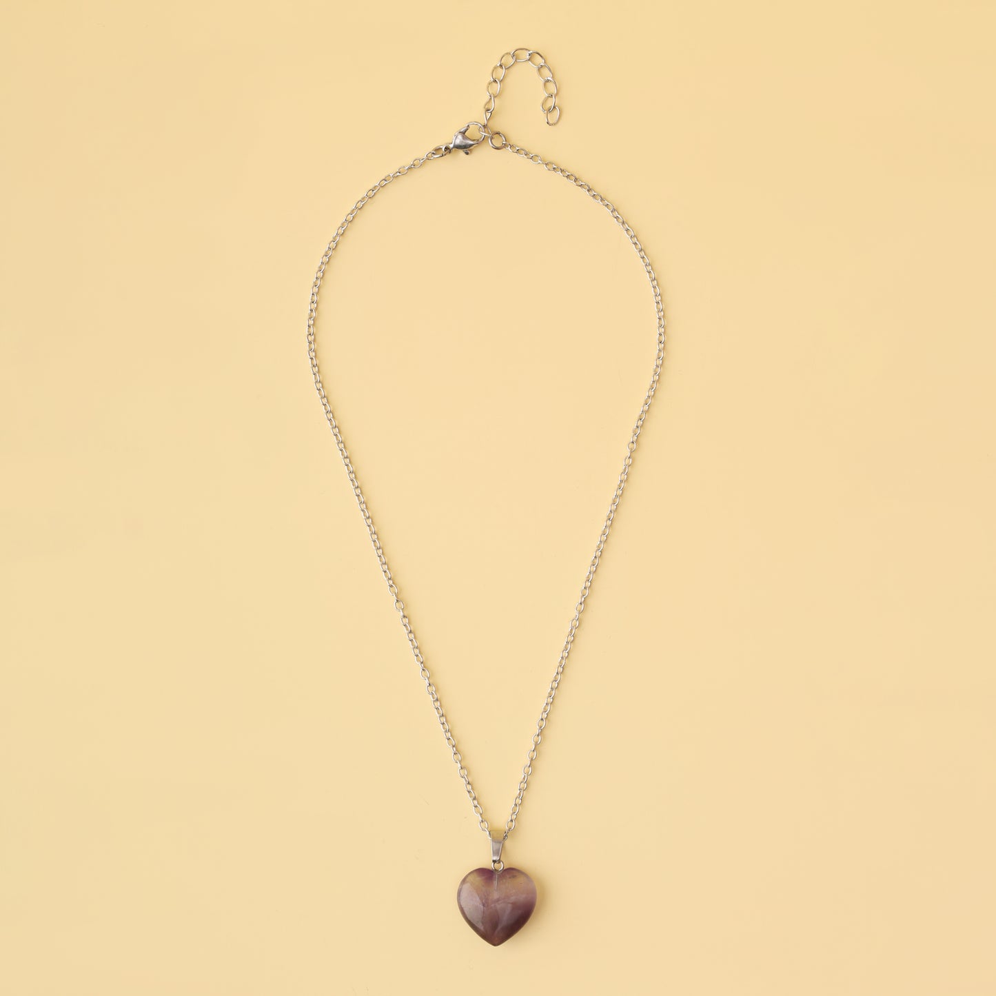 Amethyst Heart Pendant Necklace