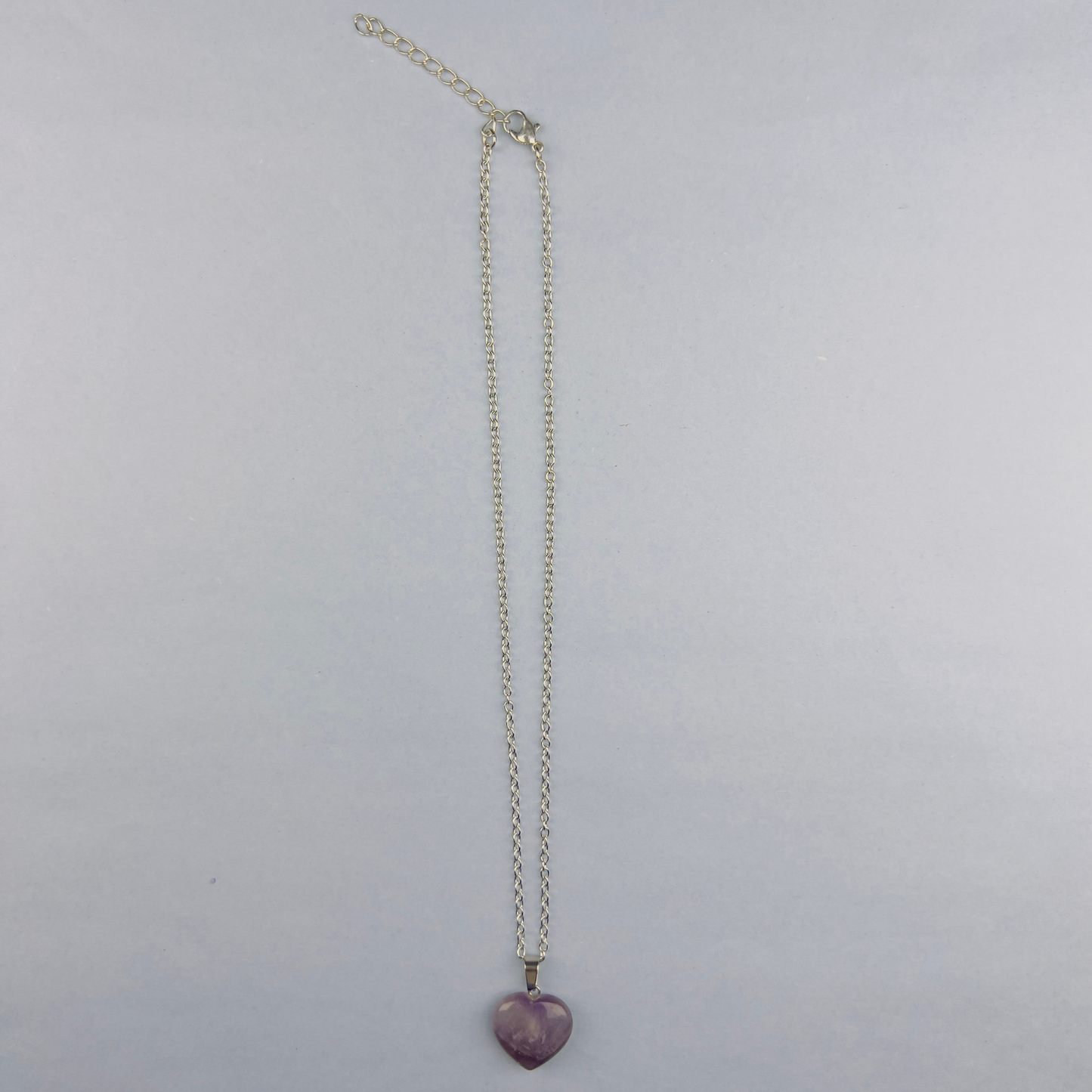 Amethyst Heart Pendant Necklace