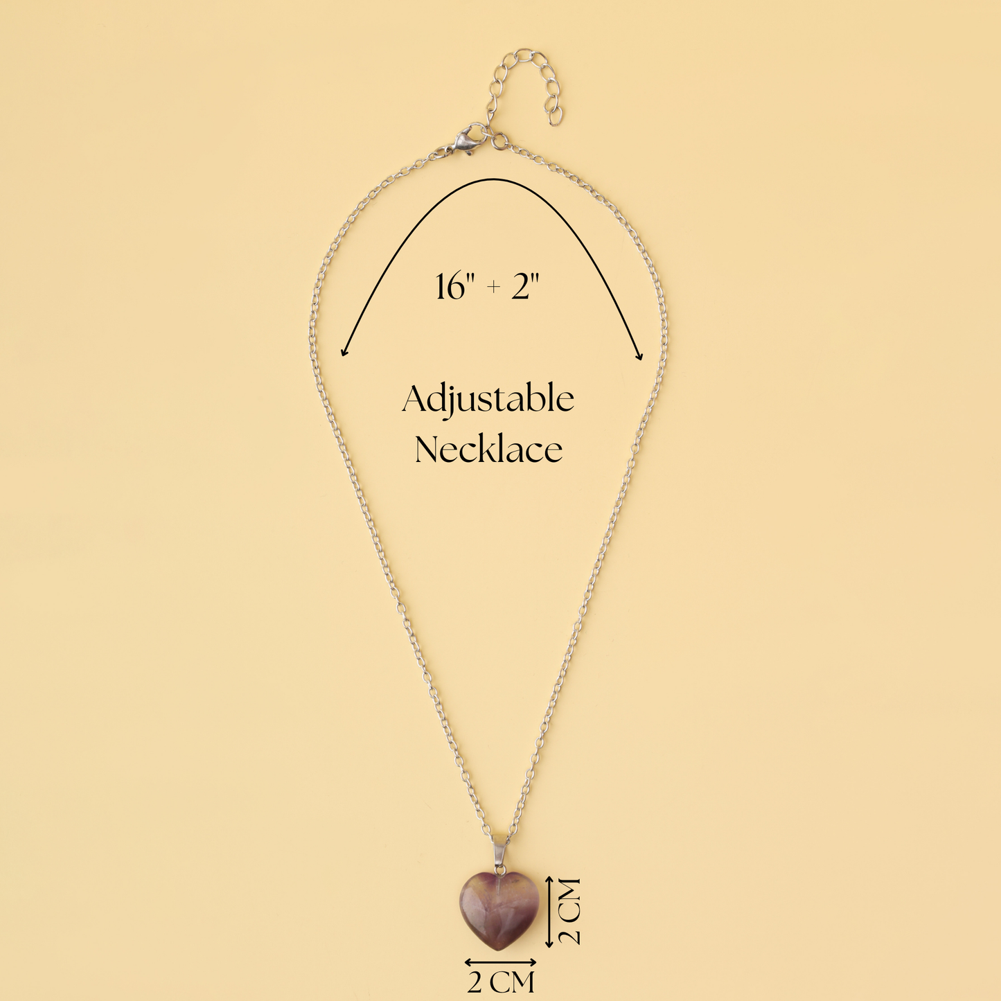 Amethyst Heart Pendant Necklace