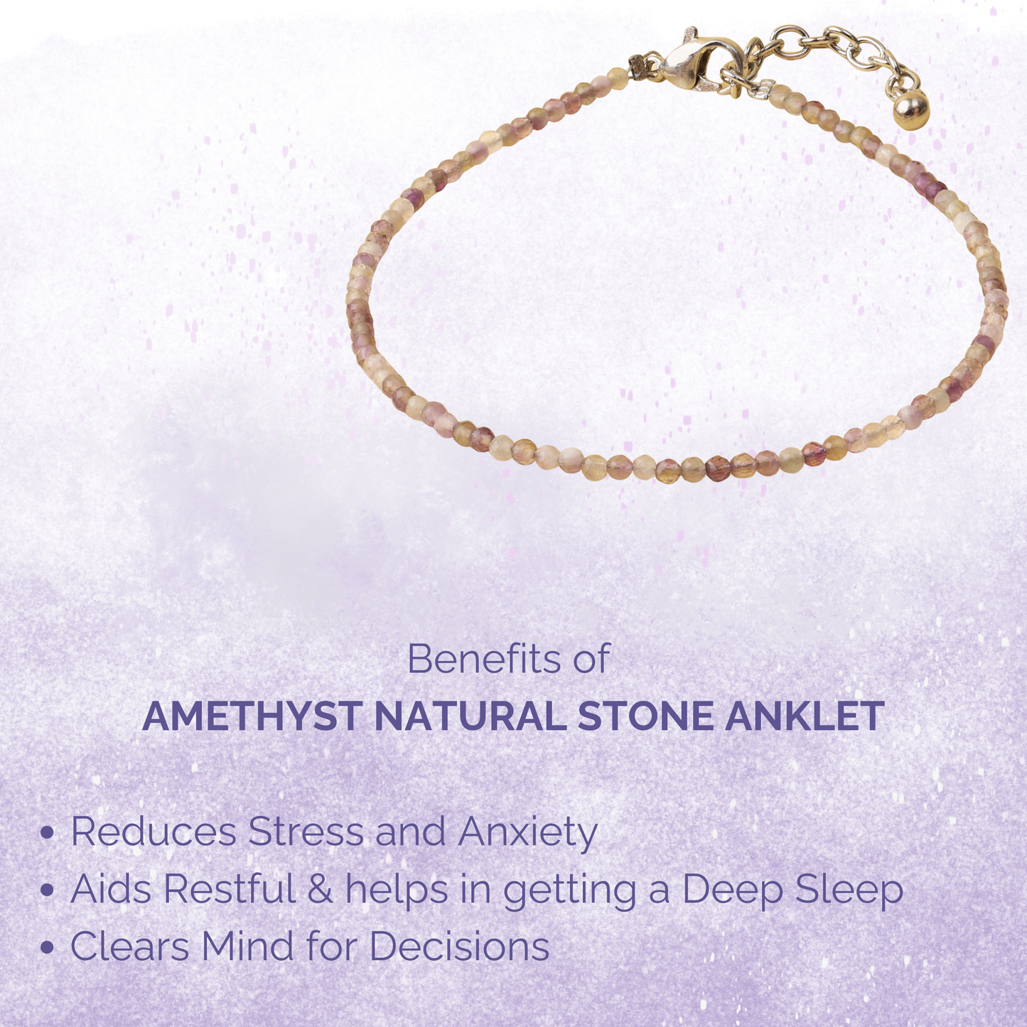 Amethyst Natural Stone Anklet