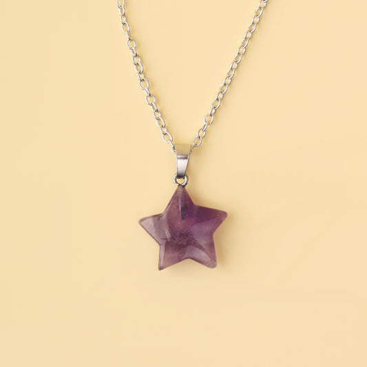 Amethyst Star Pendant Necklace