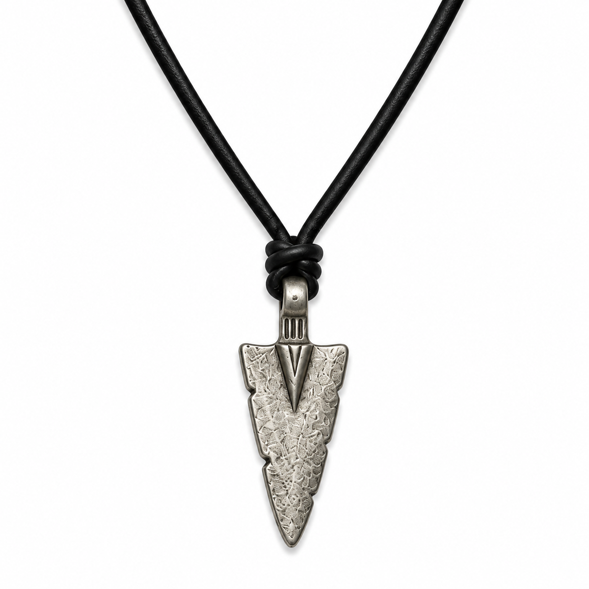 Arrowhead Pendant Leather Necklace for Men