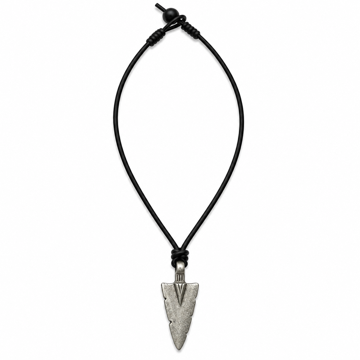 Arrowhead Pendant Leather Necklace for Men