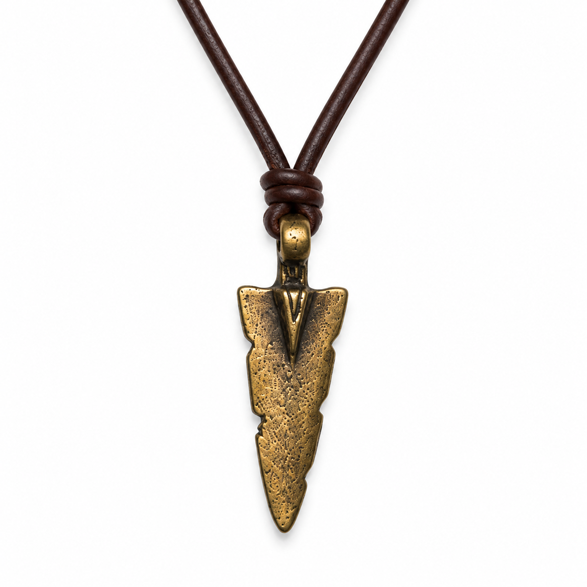 Arrowhead Pendant Leather Necklace for Men