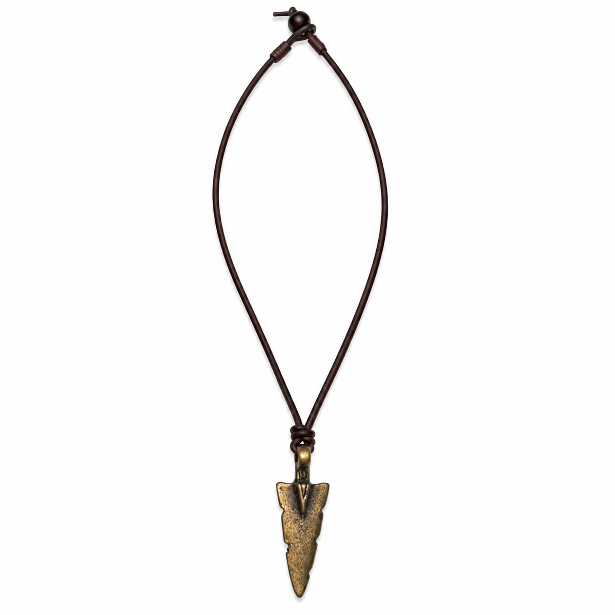 Arrowhead Pendant Leather Necklace for Men