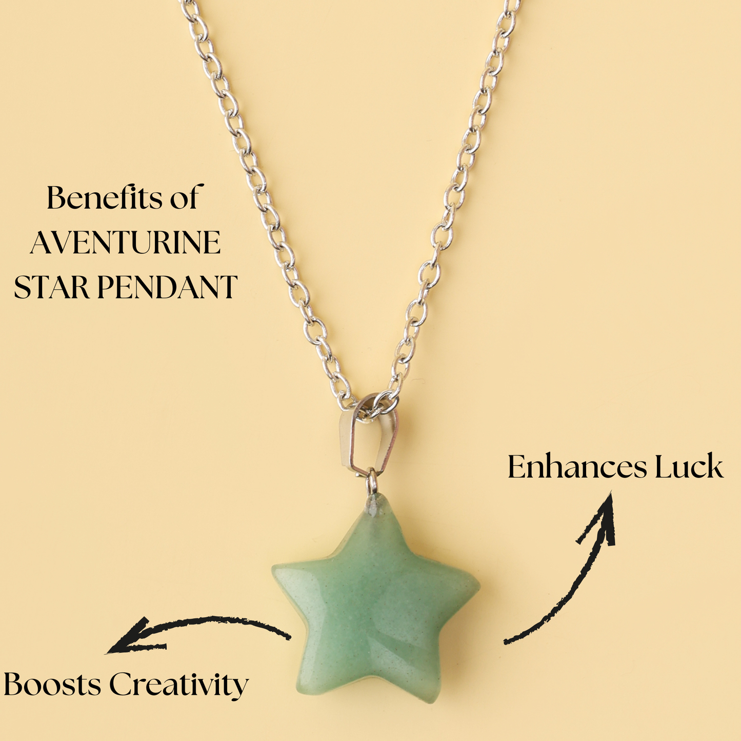 Green Aventurine Star Pendant Necklace