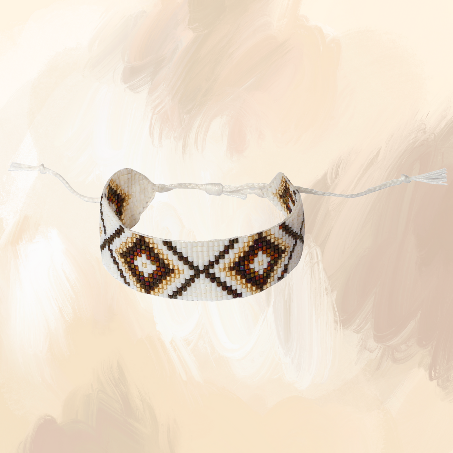 Aztec Pattern Adjustable Beaded Bracelet for Women