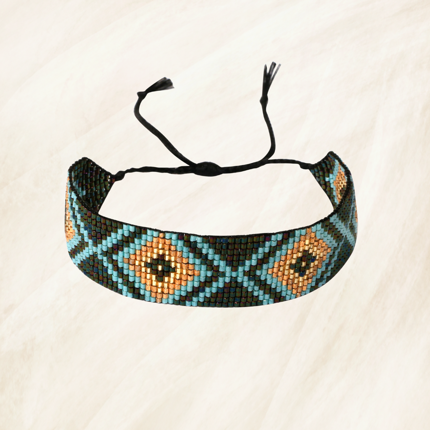 Aztec Pattern Adjustable Beaded Bracelet for Women