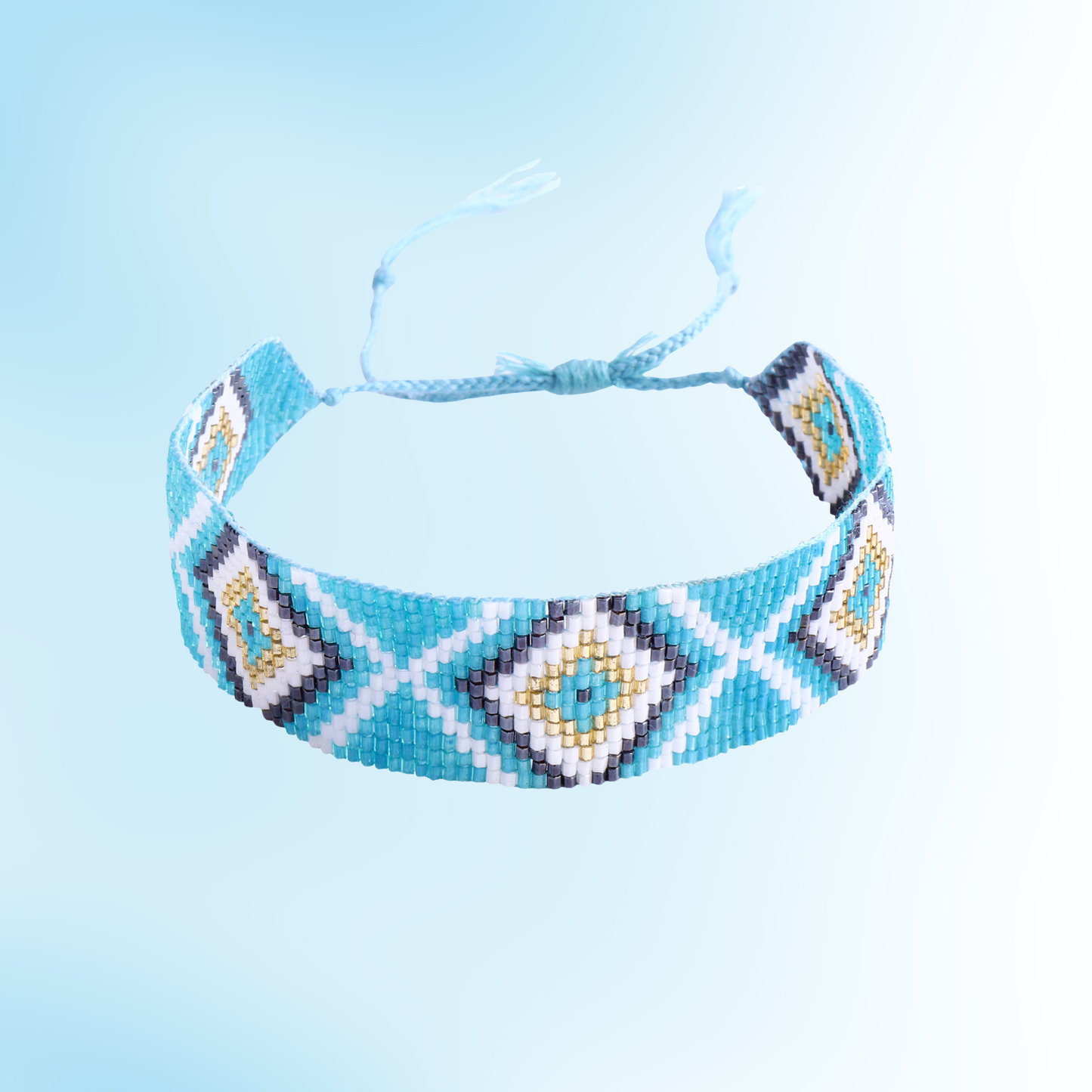 Aztec Pattern Adjustable Beaded Bracelet for Women