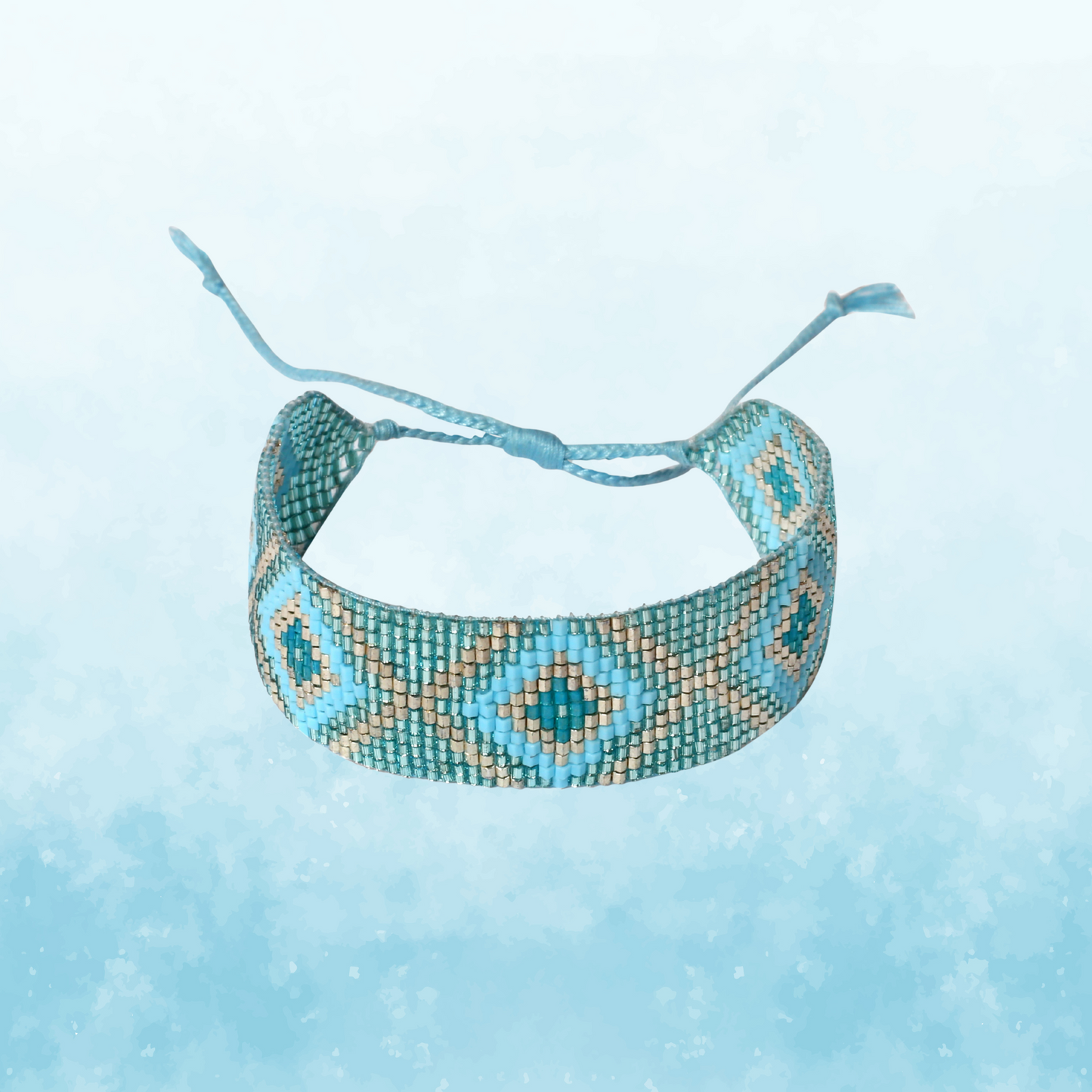 Aztec Pattern Adjustable Beaded Bracelet for Women
