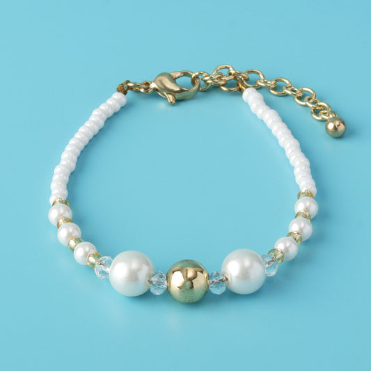 Bali Pearl Bracelet with Seed Beads