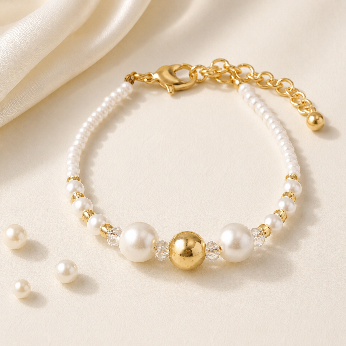 Bali Pearl Bracelet with Seed Beads