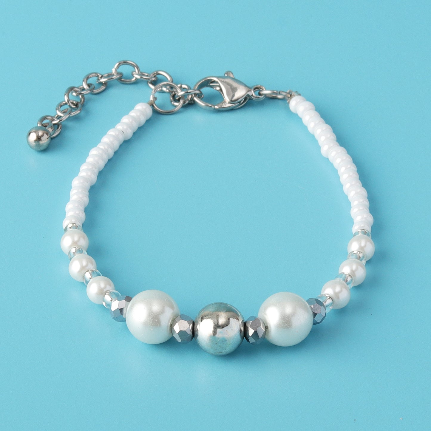 Bali Pearl Bracelet with Seed Beads