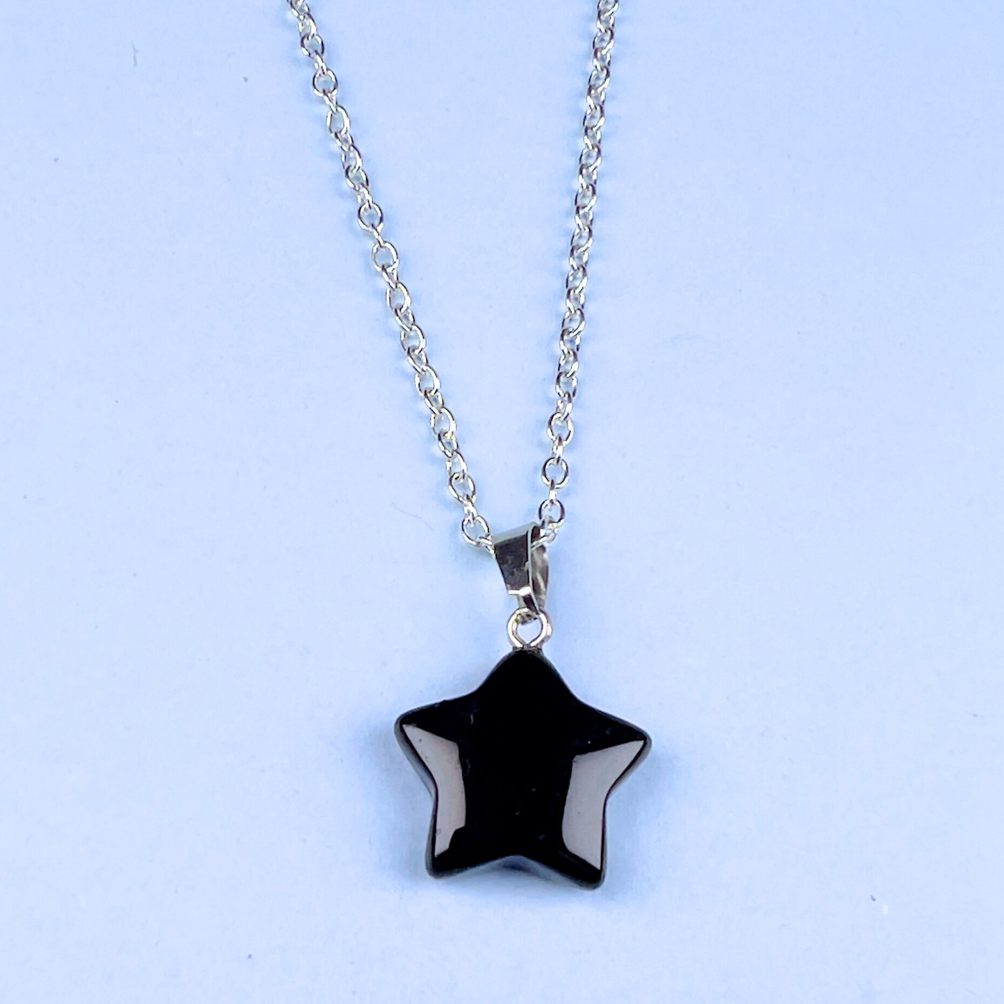 Black Tourmaline Star Pendant Necklace