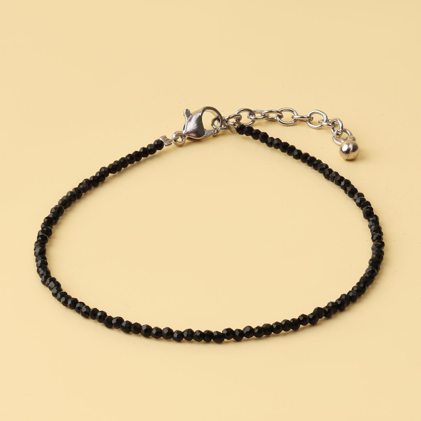 Black Tourmaline Natural Stone Anklet