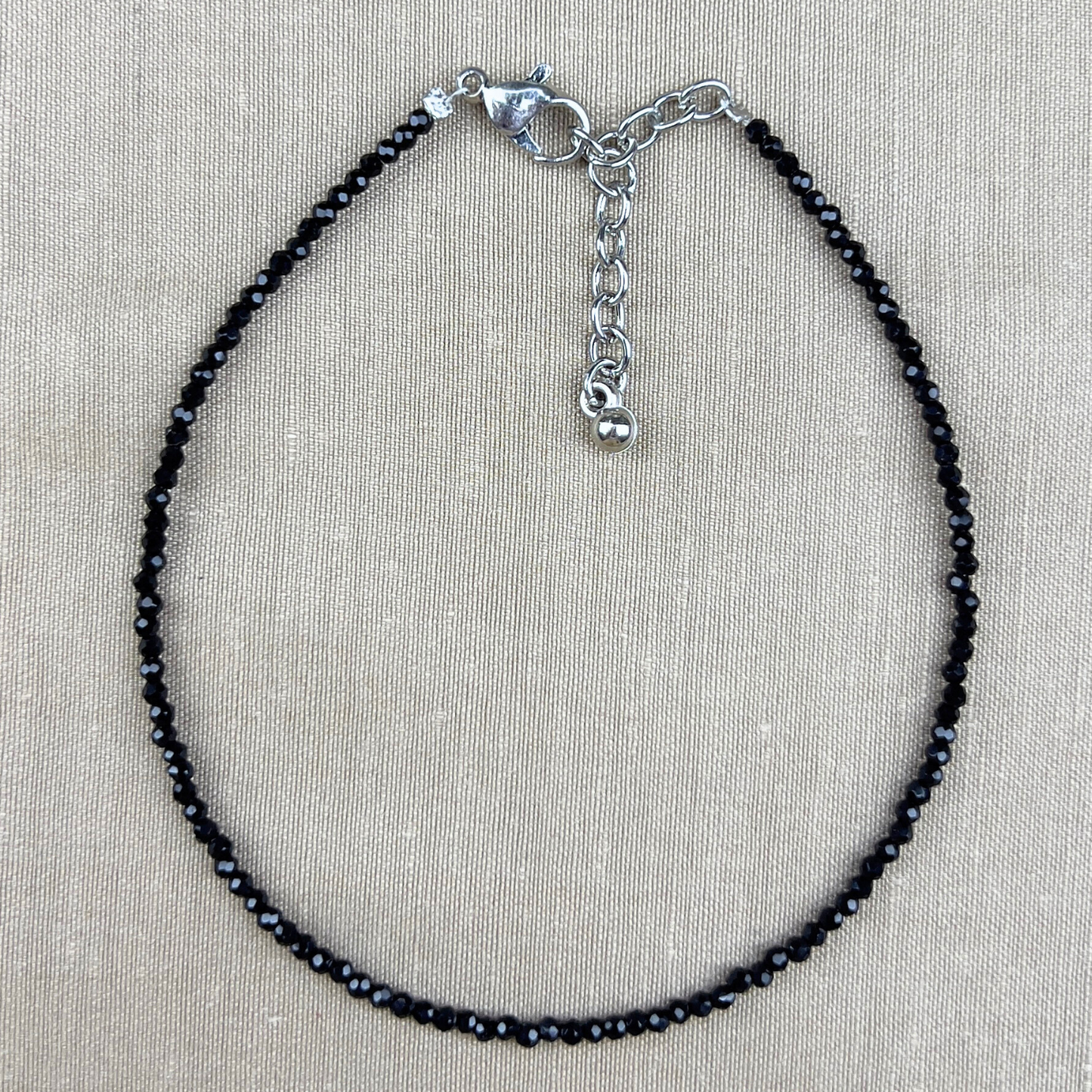 Black Tourmaline Natural Stone Anklet