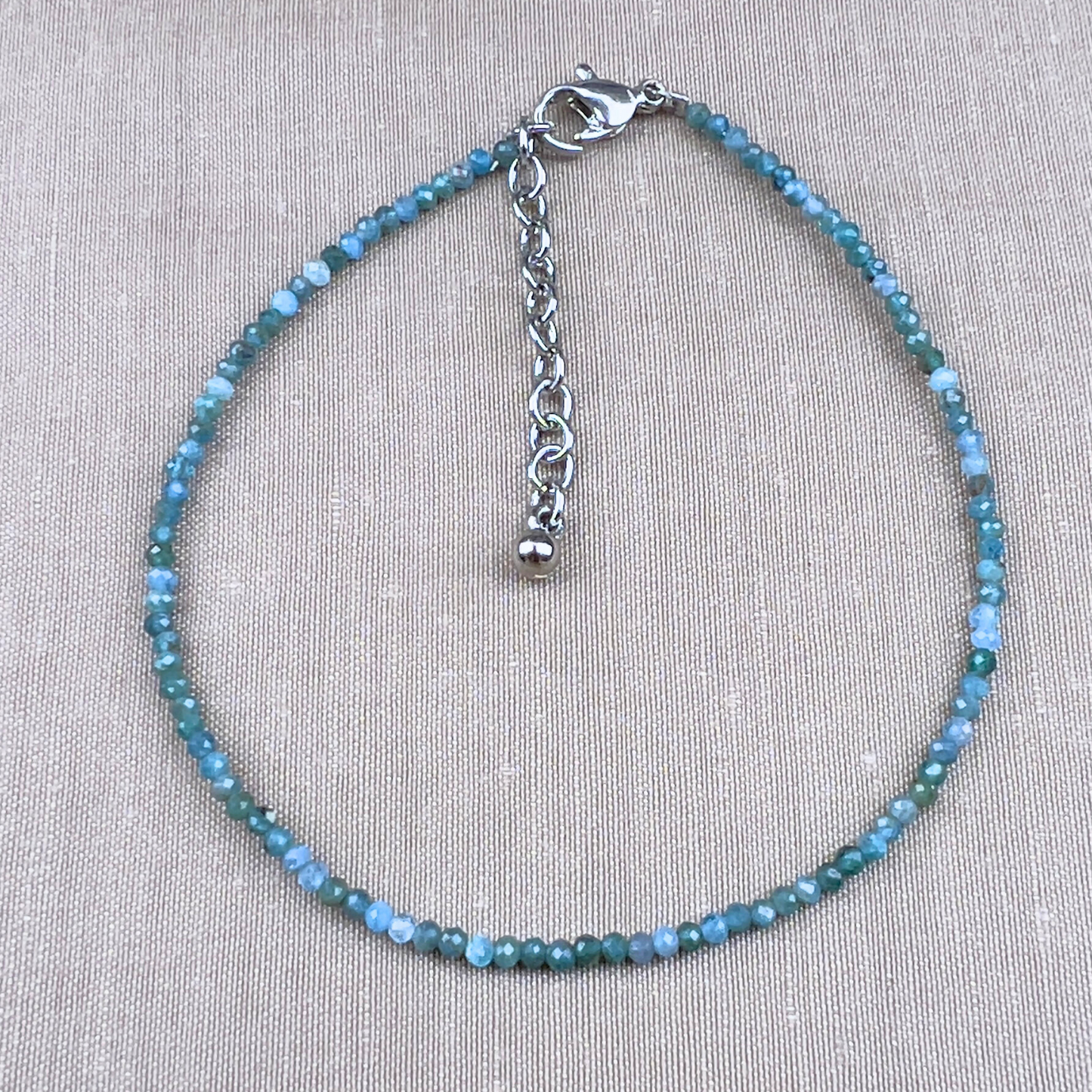 Blue Apatite Natural Stone Anklet