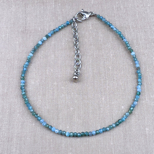 Blue Apatite Natural Stone Anklet