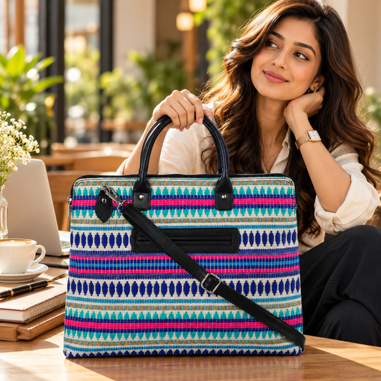 Laptop Bag for Women for 15.6 inch Laptop (Blue Capsule)