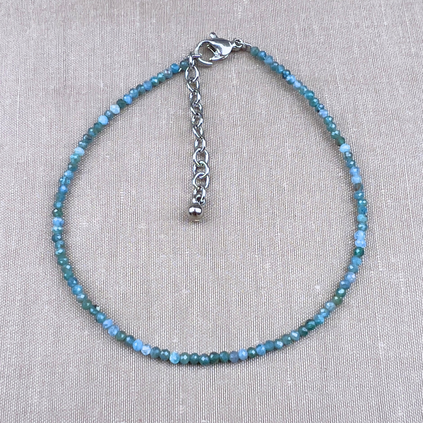Blue Apatite Natural Stone Anklet