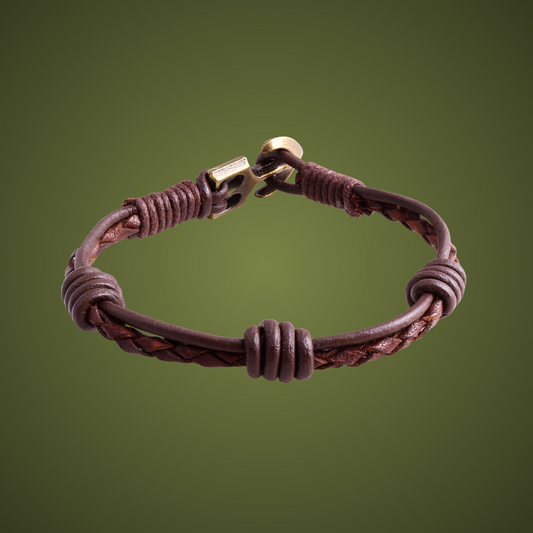 Bogota Men’s Leather Bracelet With Anchor