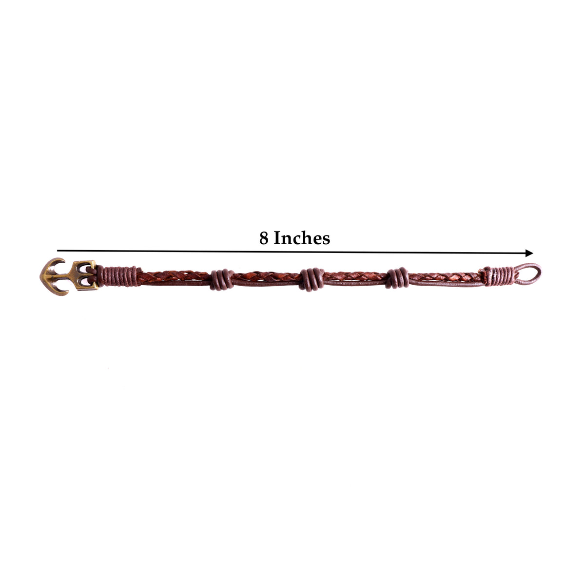 Bogota Men’s Leather Bracelet With Anchor
