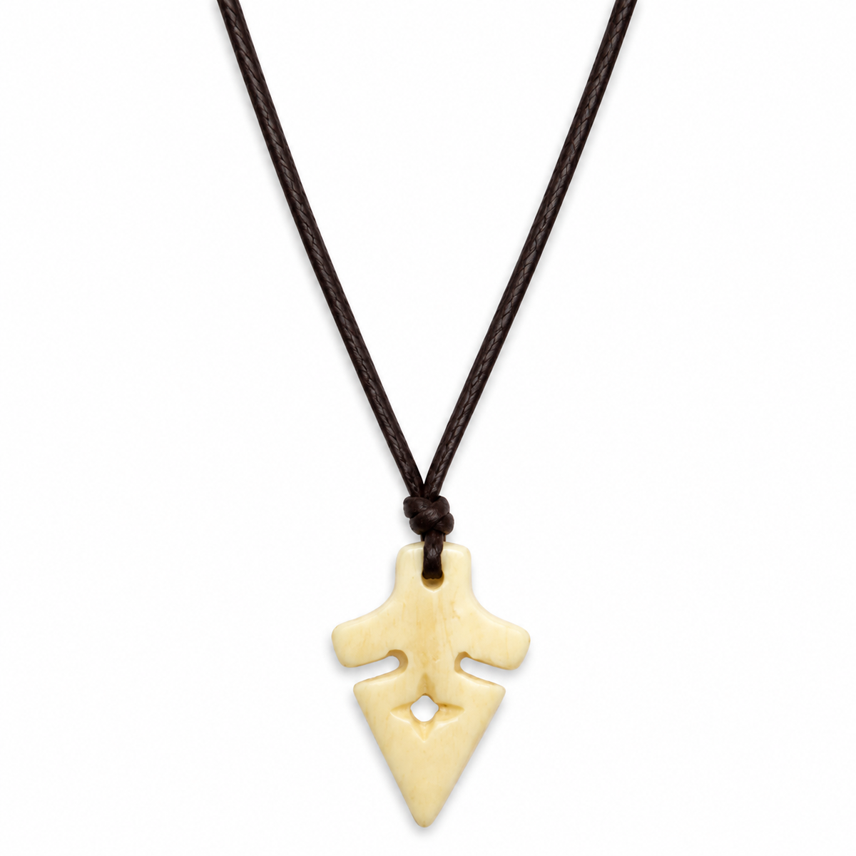 Bone Arrowhead Cord Necklace for Women