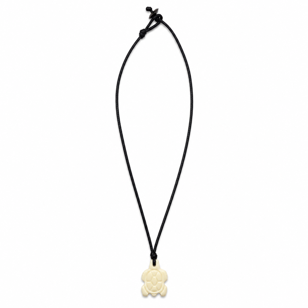 Bone Turtle Pendant Cord Necklace for Women