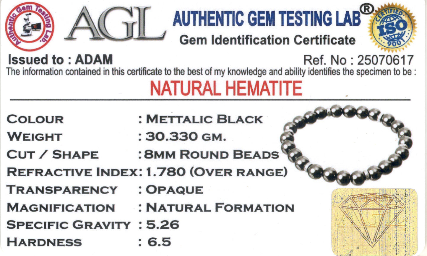 Calming & Grounding Hematite Natural Stone Bracelet