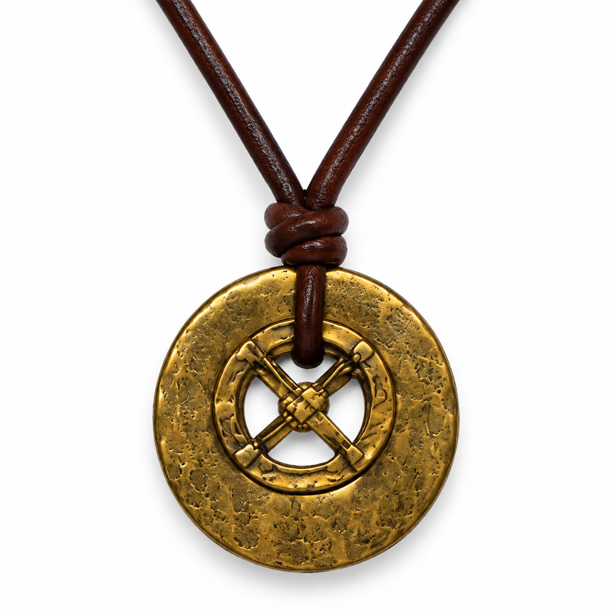 Celtic Cross Leather Necklace for Men