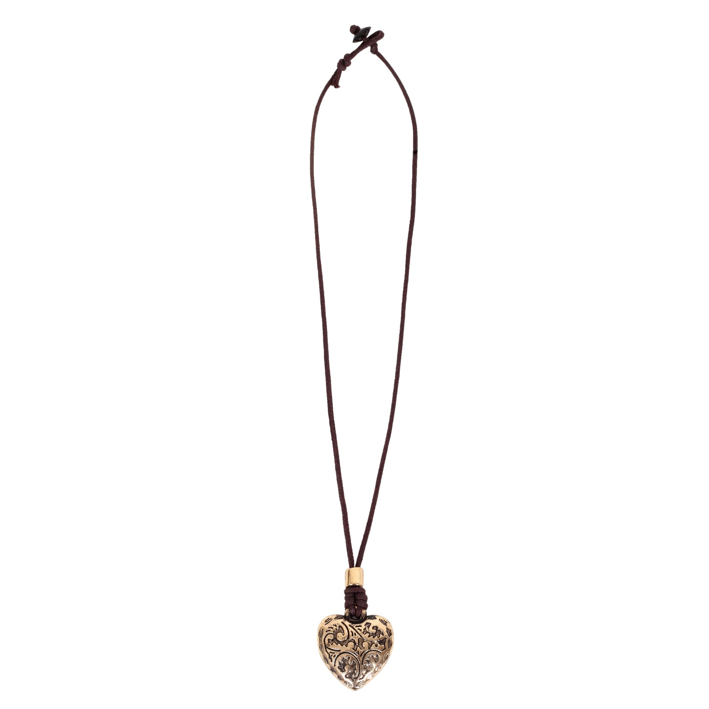 Choker Necklace with Ornate Heart Pendant
