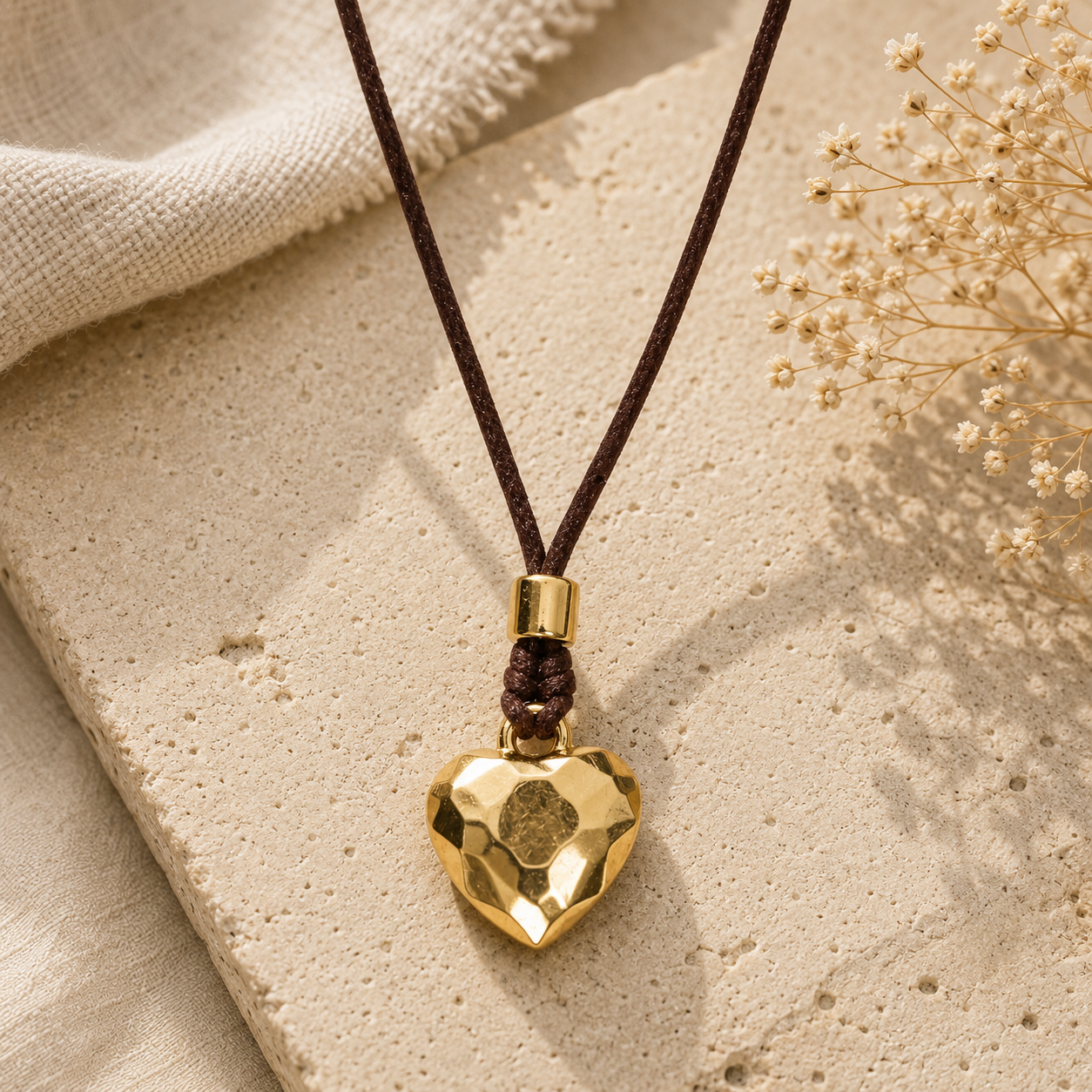 Choker Necklace with Diamond Heart Pendant