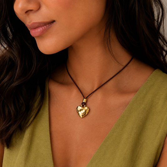 Choker Necklace with Diamond Heart Pendant