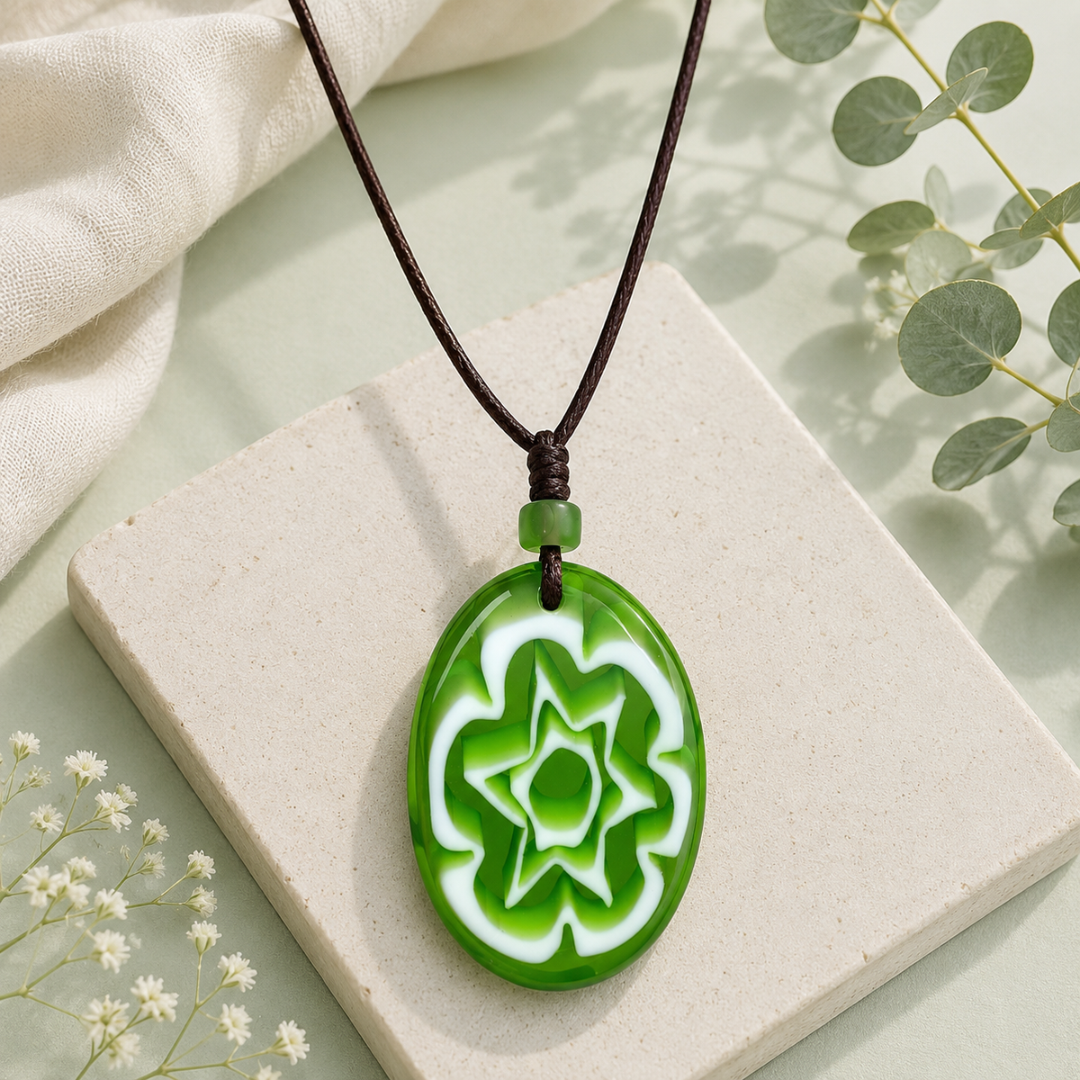 Choker Necklace with Flower Pendant