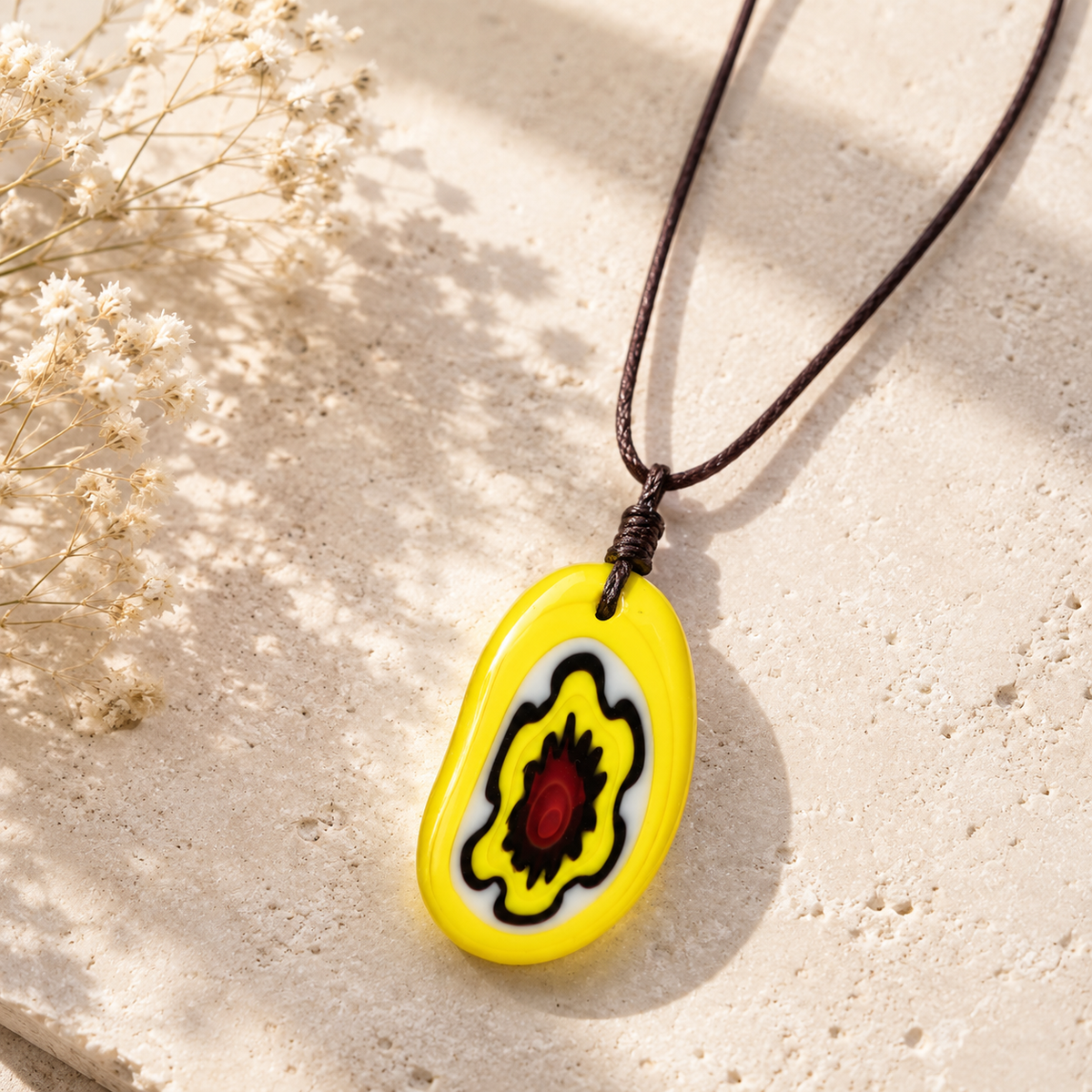 Choker Necklace with Flower Pendant