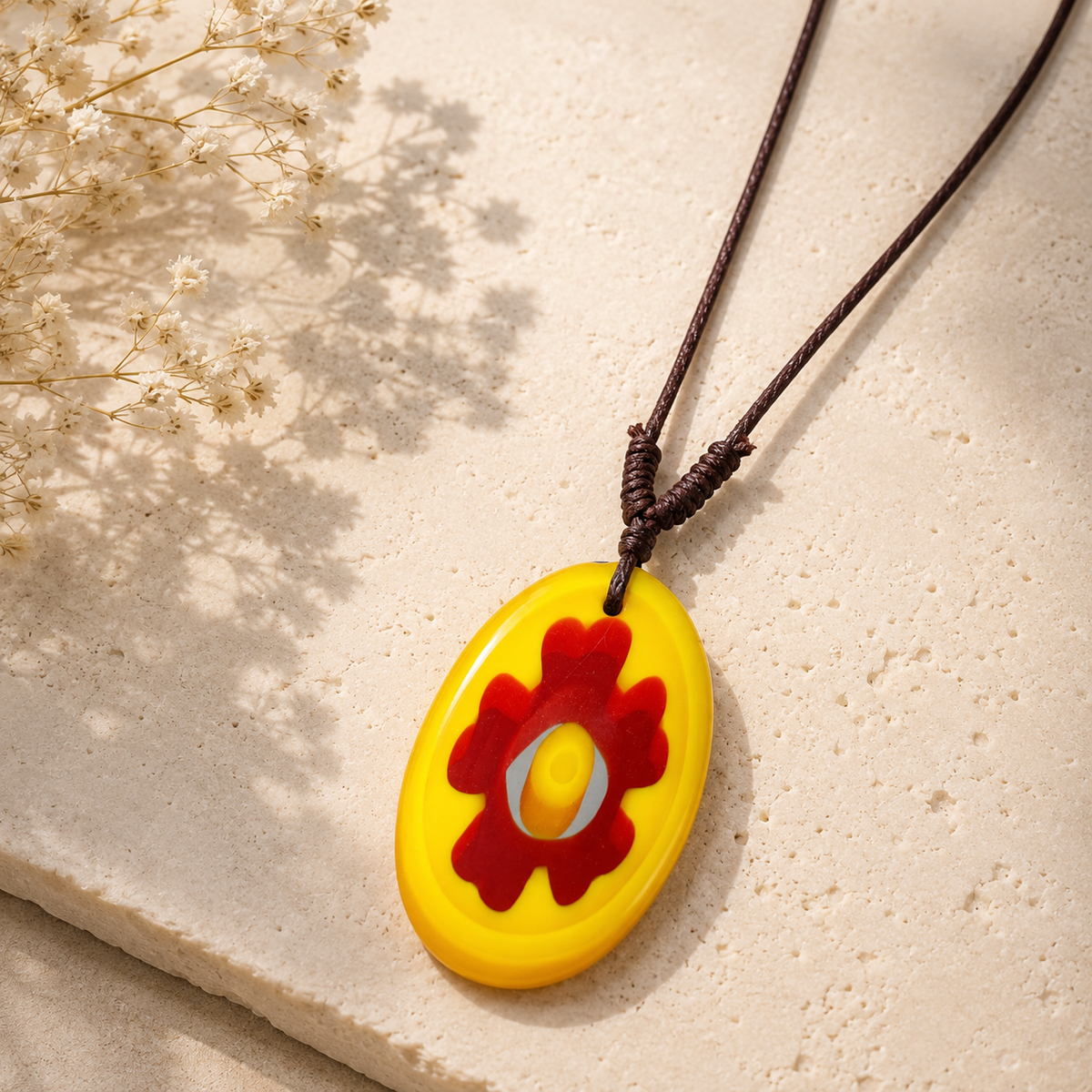 Choker Necklace with Flower Pendant