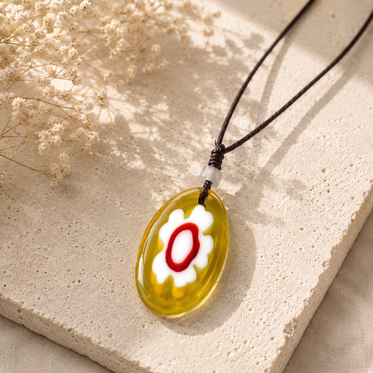 Choker Necklace with Flower Pendant
