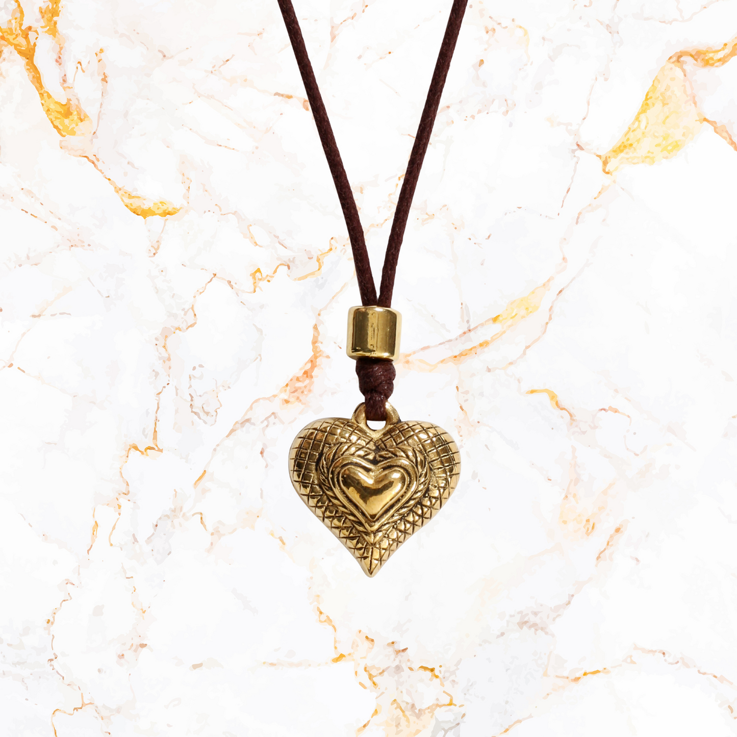 Choker Necklace with Heart in Heart Pendant