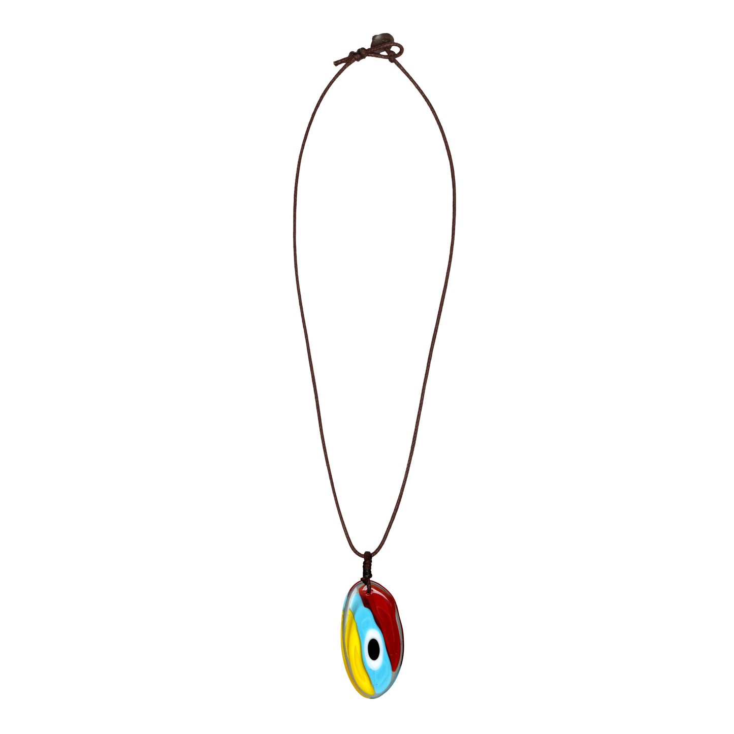 Choker Necklace with Multi-Colour Evil Eye Pendant